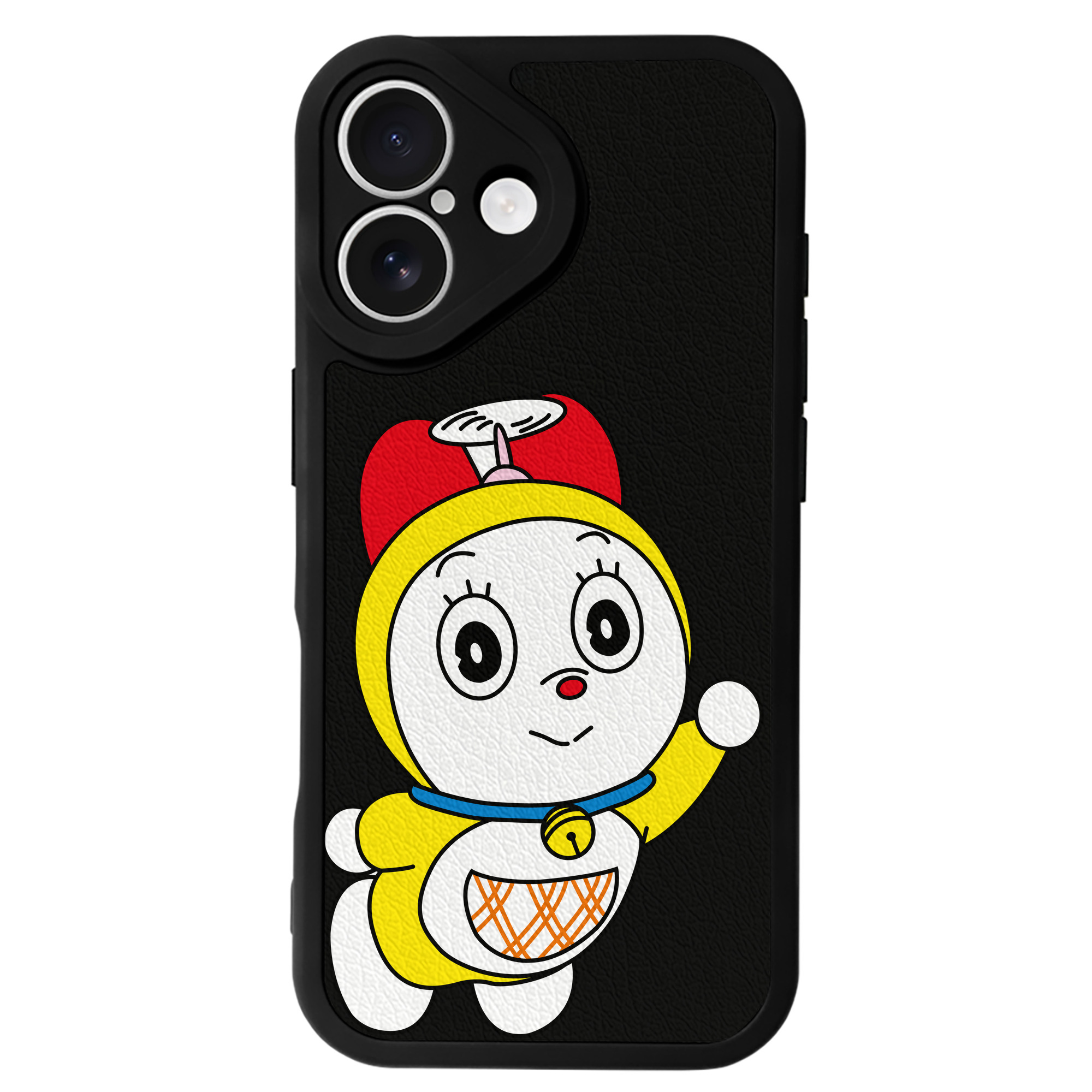（画像用） ドラえもん ドラミ Doraemon Dorami 【iPhone 16シリーズ対応】シリコンスマホケース（レザー調） 材質：シリコン
